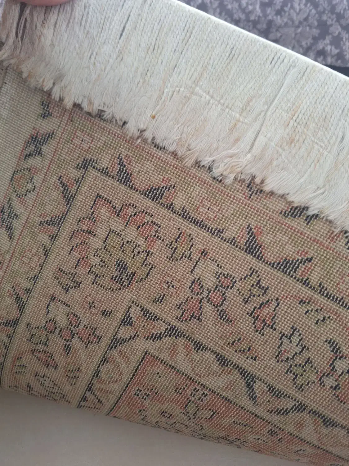 فرش ۱۲ متری زمینه کرم|فرش|جویبار, |دیوار