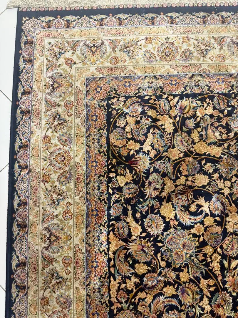 فرش ۴ متری ماشینی طرح ابریشم زمینه سورمه ای|فرش|تهران, سعادت‌آباد|دیوار