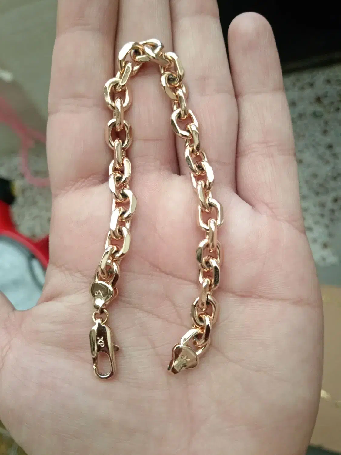 زنجیرودستبندهرمس برندژوپینگ مشابه طلاآبکاری18عیار|زیورآلات و اکسسوری|املش, |دیوار