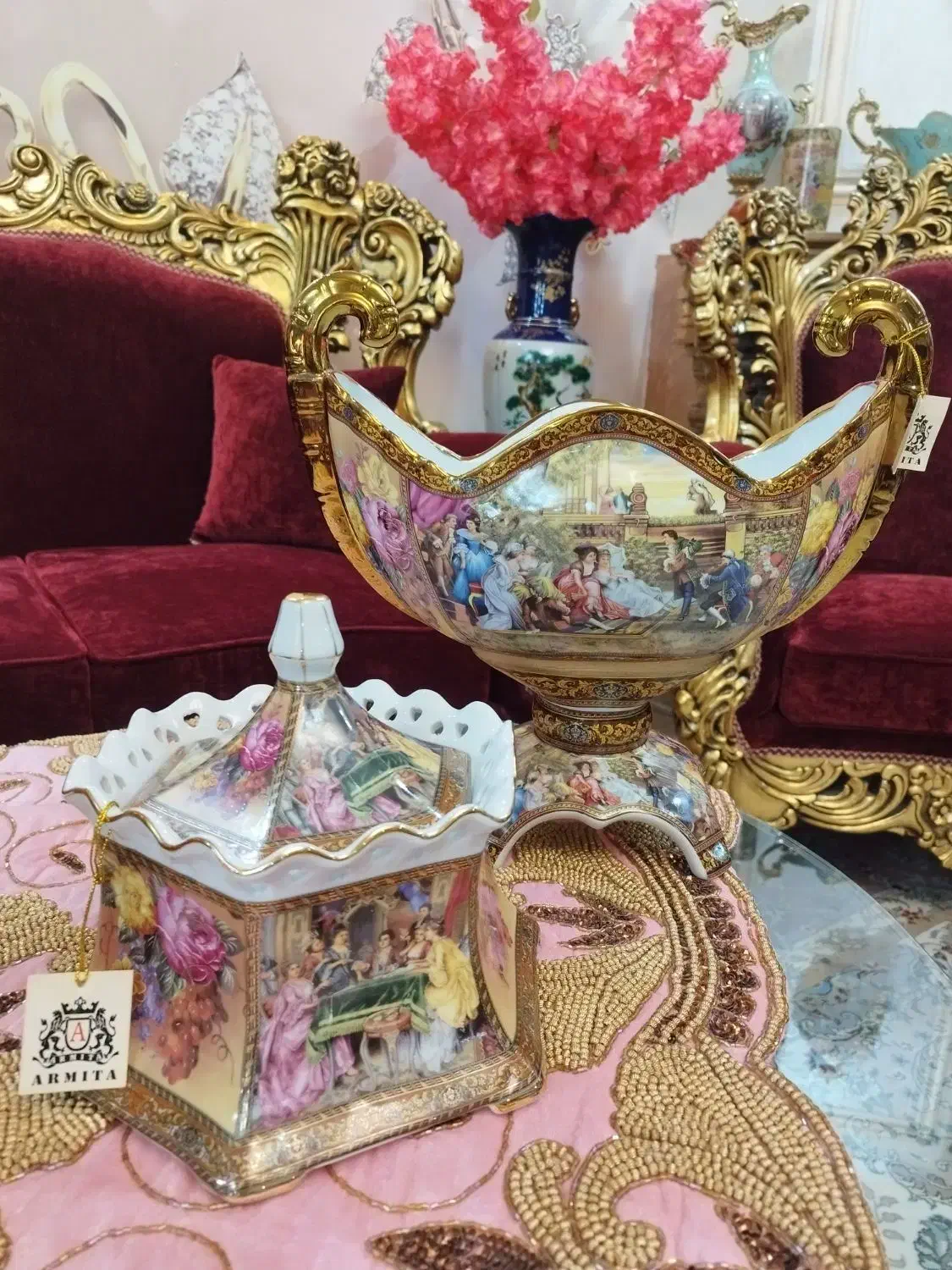 کشکول شکلات خوری چینی وارداتی|ظروف سرو و پذیرایی|تهران, سازمان آب|دیوار