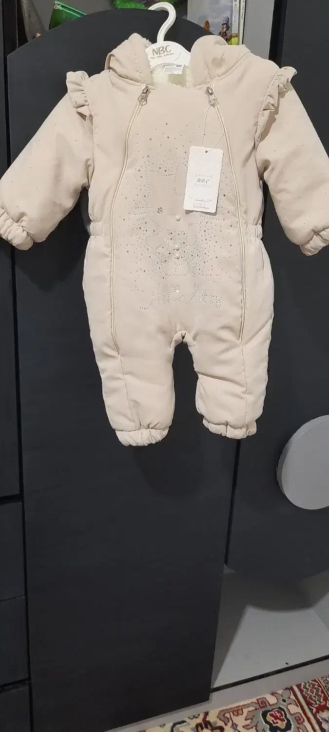 کاپشن سرهمی نوزادی نو استفاده نشده مناسب سیسمونی|لباس|دورود, |دیوار