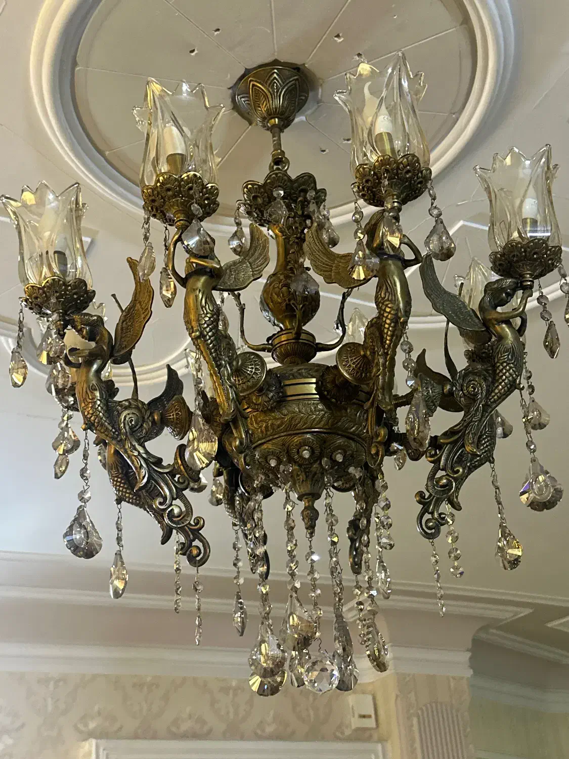 اوستر و آباژور آنتیک فرشته|لوستر و چراغ آویز|رشت, دیلمان|دیوار