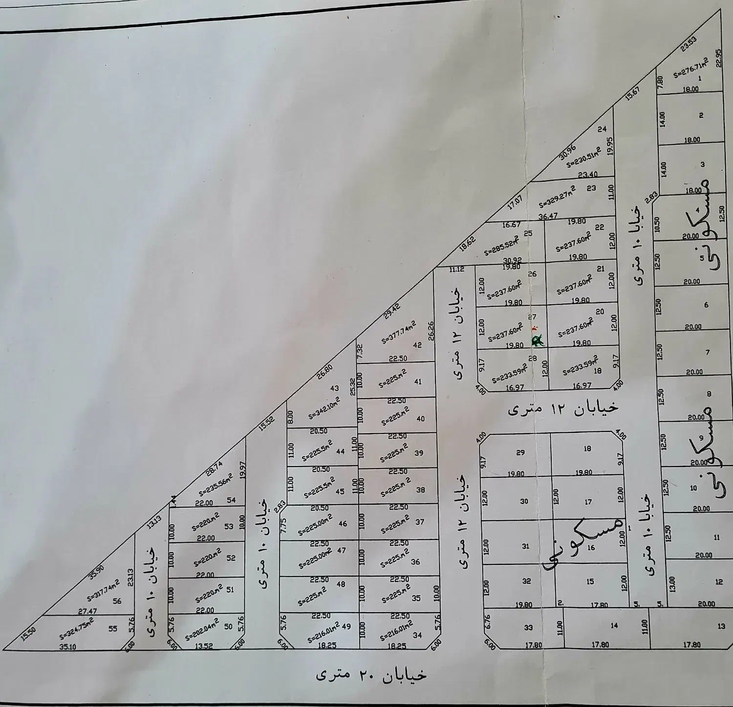 زمینی در کوی نفت،جنب شهرک قائم،متراژ ۲۳۷/۶۰|فروش زمین و ملک کلنگی|اهواز, کوی قائم|دیوار