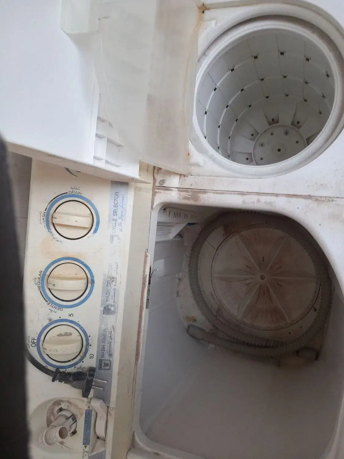 ماشین لباسشویی دوقلو صحیح و سالم|ماشین لباسشویی و خشککن لباس|زابل, |دیوار