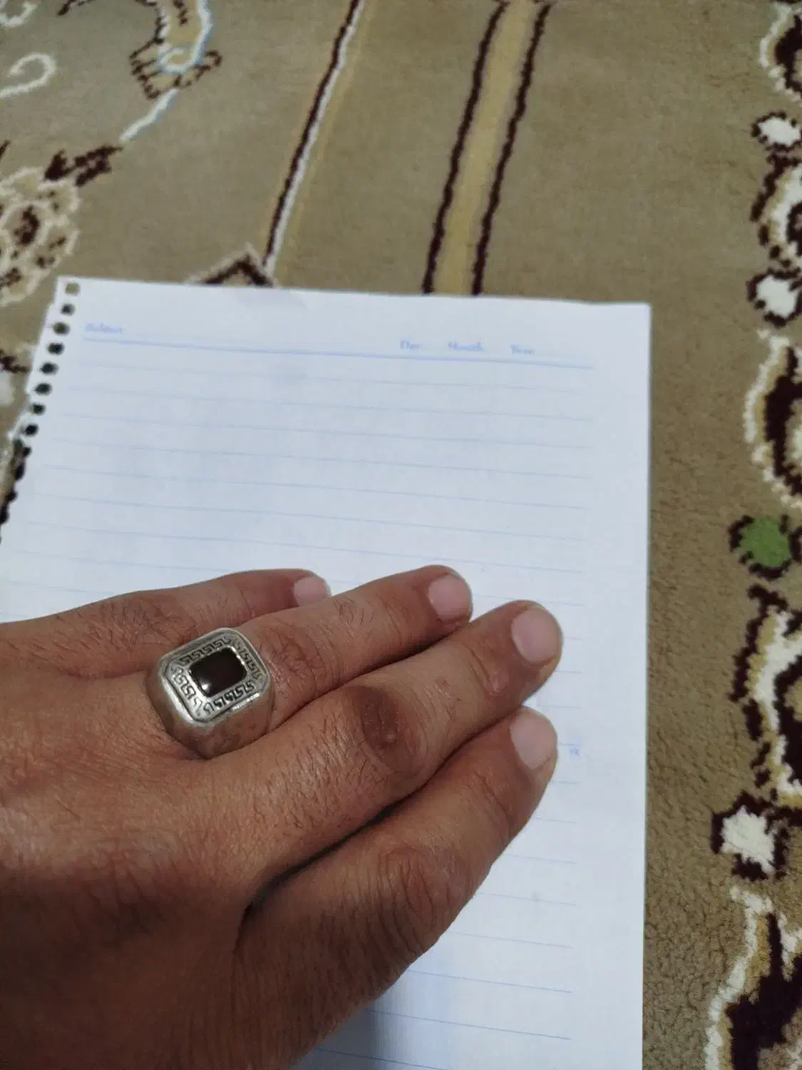 انگشتر نقره|جواهرات|کاشمر, |دیوار