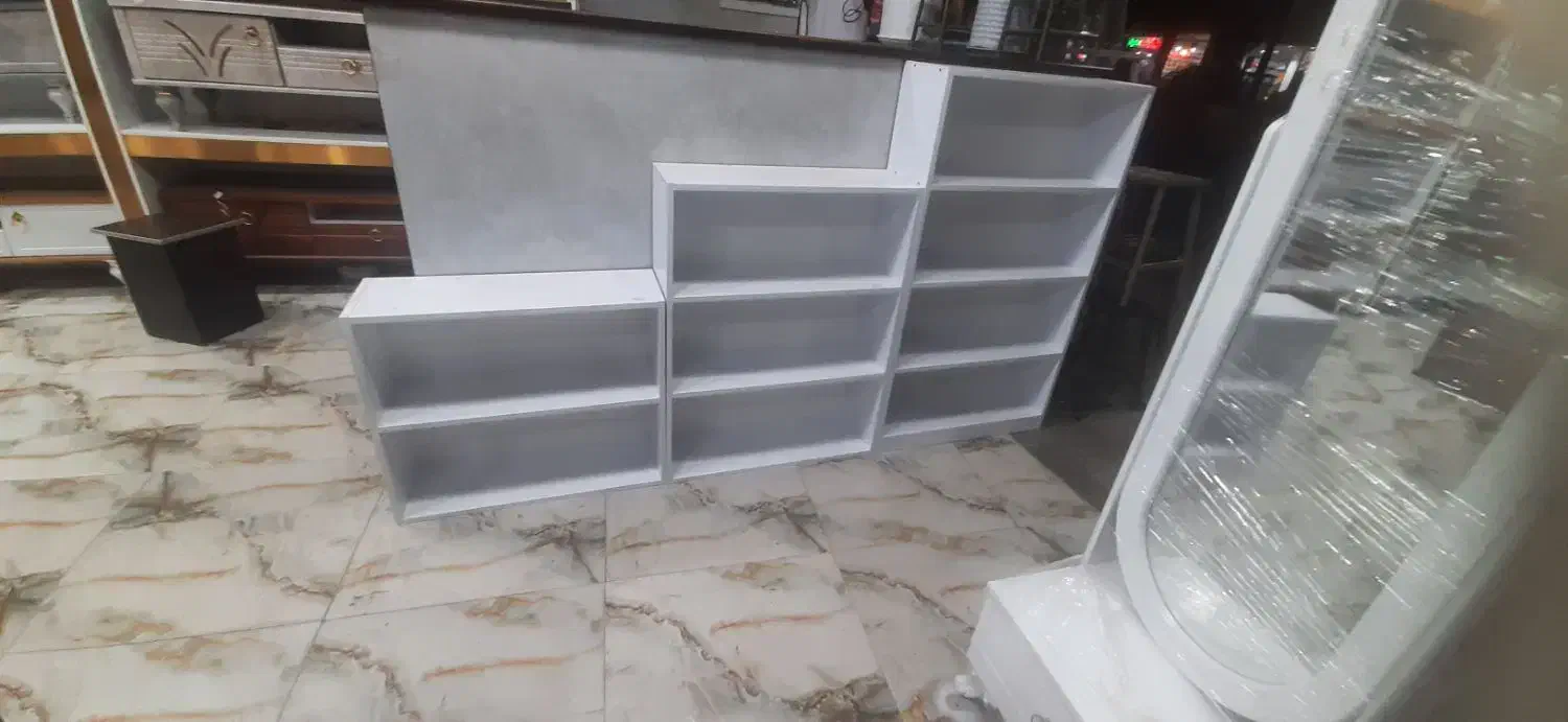 قفسه یا کتابخانه  ۳ و ۴ طبقه صنایع چوب و فلز حنفی|کتابخانه، شلف، قفسه‌های دیواری|قم, نیروگاه|دیوار