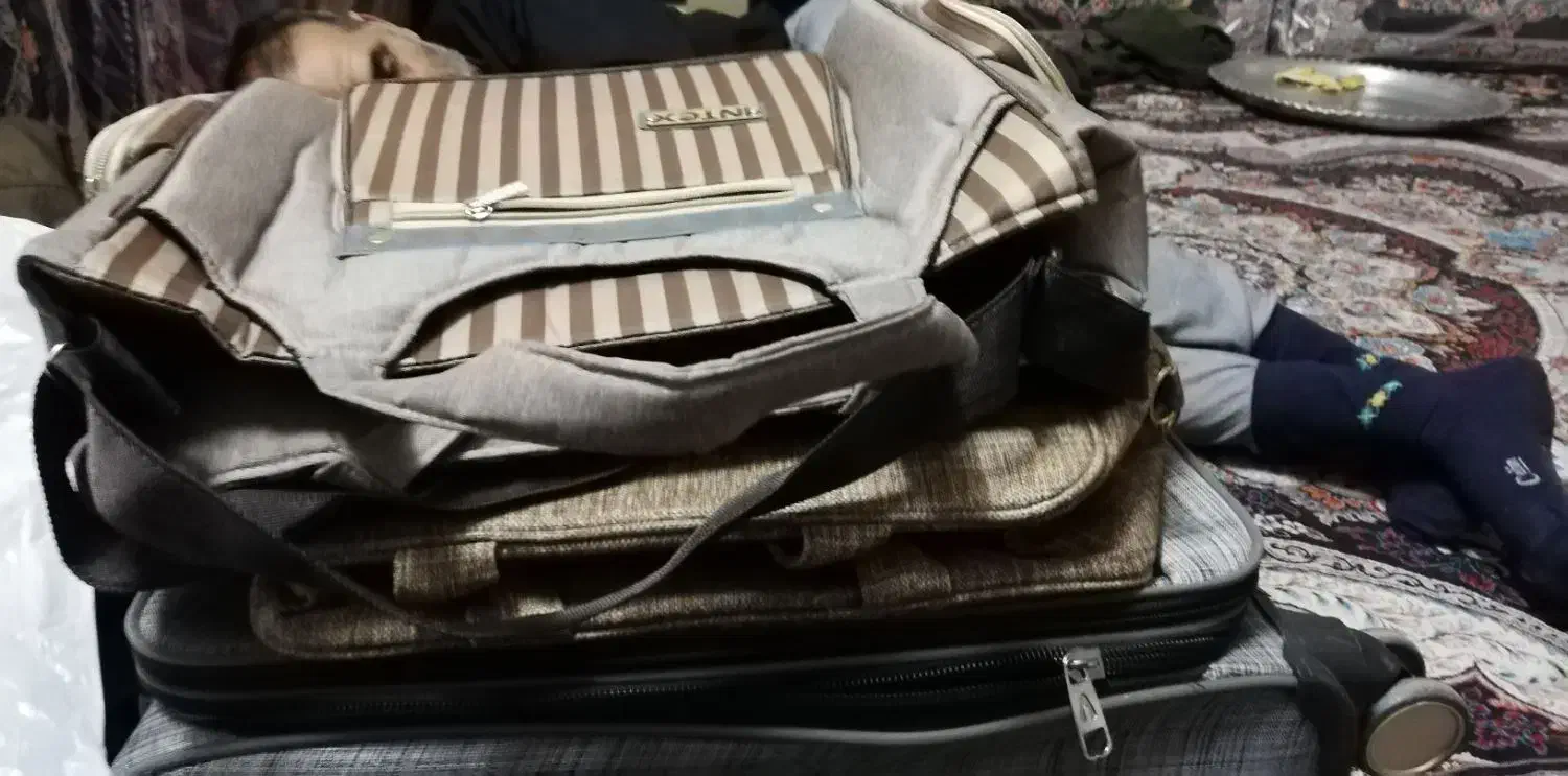 سه عدد کیف|کیف، کفش، کمربند|قم, مصلاء|دیوار