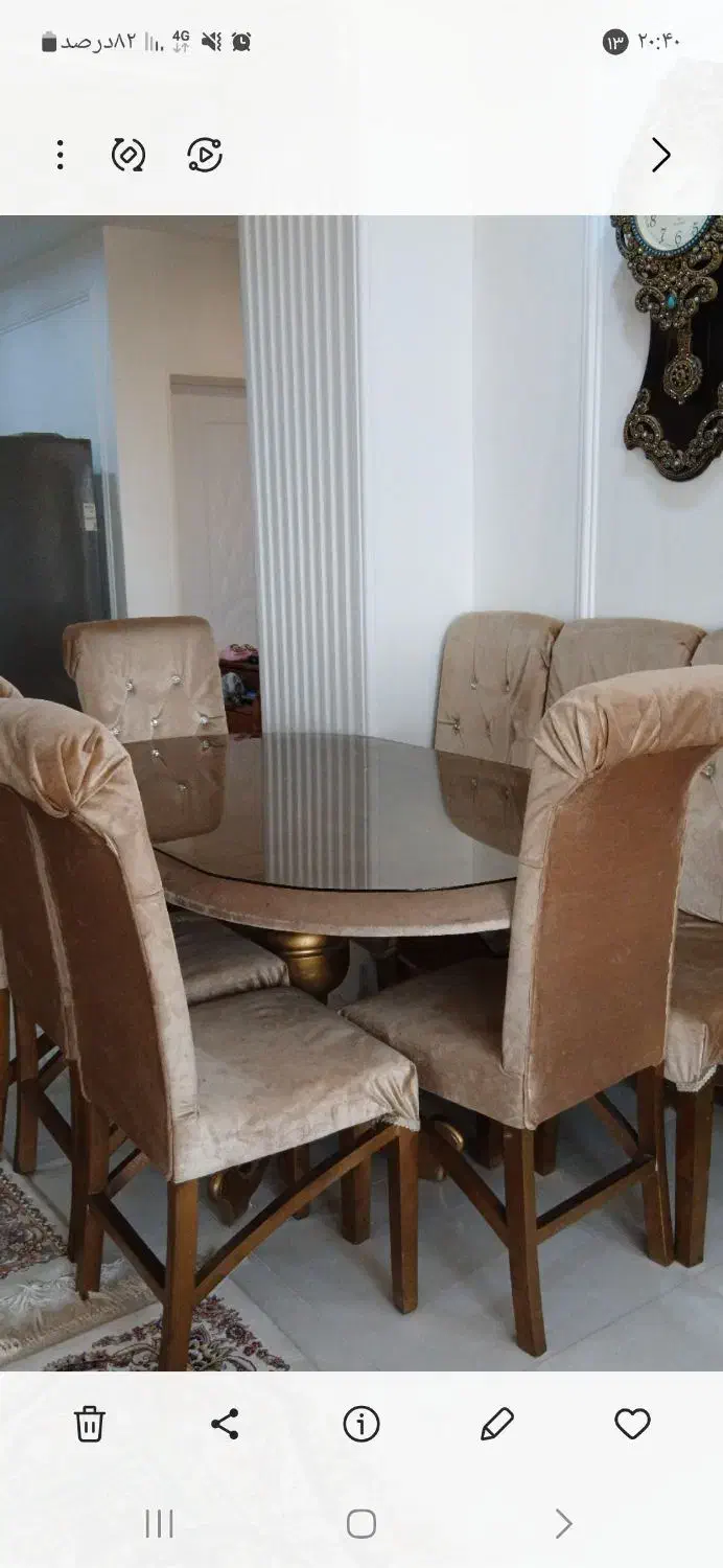 میرناهار خوری ۸نفره نو|میز و صندلی غذاخوری|رامیان, |دیوار