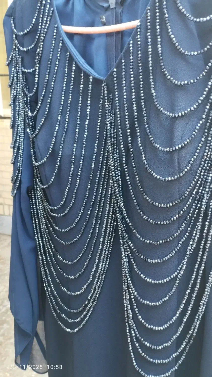 مجلسی سرمه ای شیک منجق دوزی سایز۵۰ـ۵۲|لباس|بندر ماهشهر, |دیوار