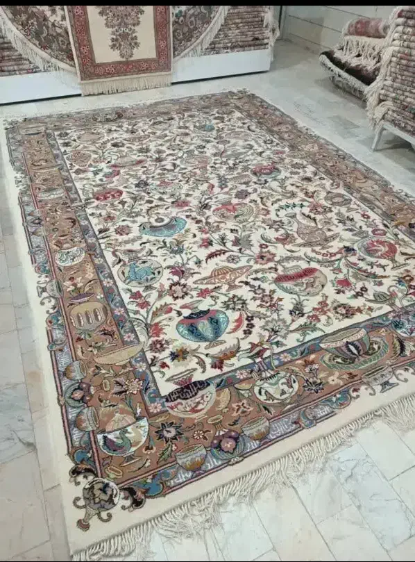جفت 9متری طرح کوزه دستباف کاشمر|فرش|اردکان, |دیوار