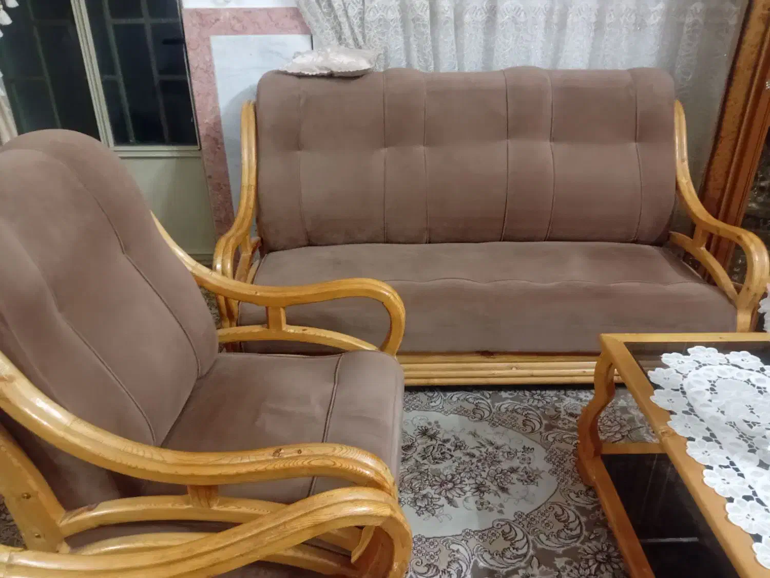 مبل با چوب عالی|مبلمان خانگی و میز عسلی|گرمسار, |دیوار