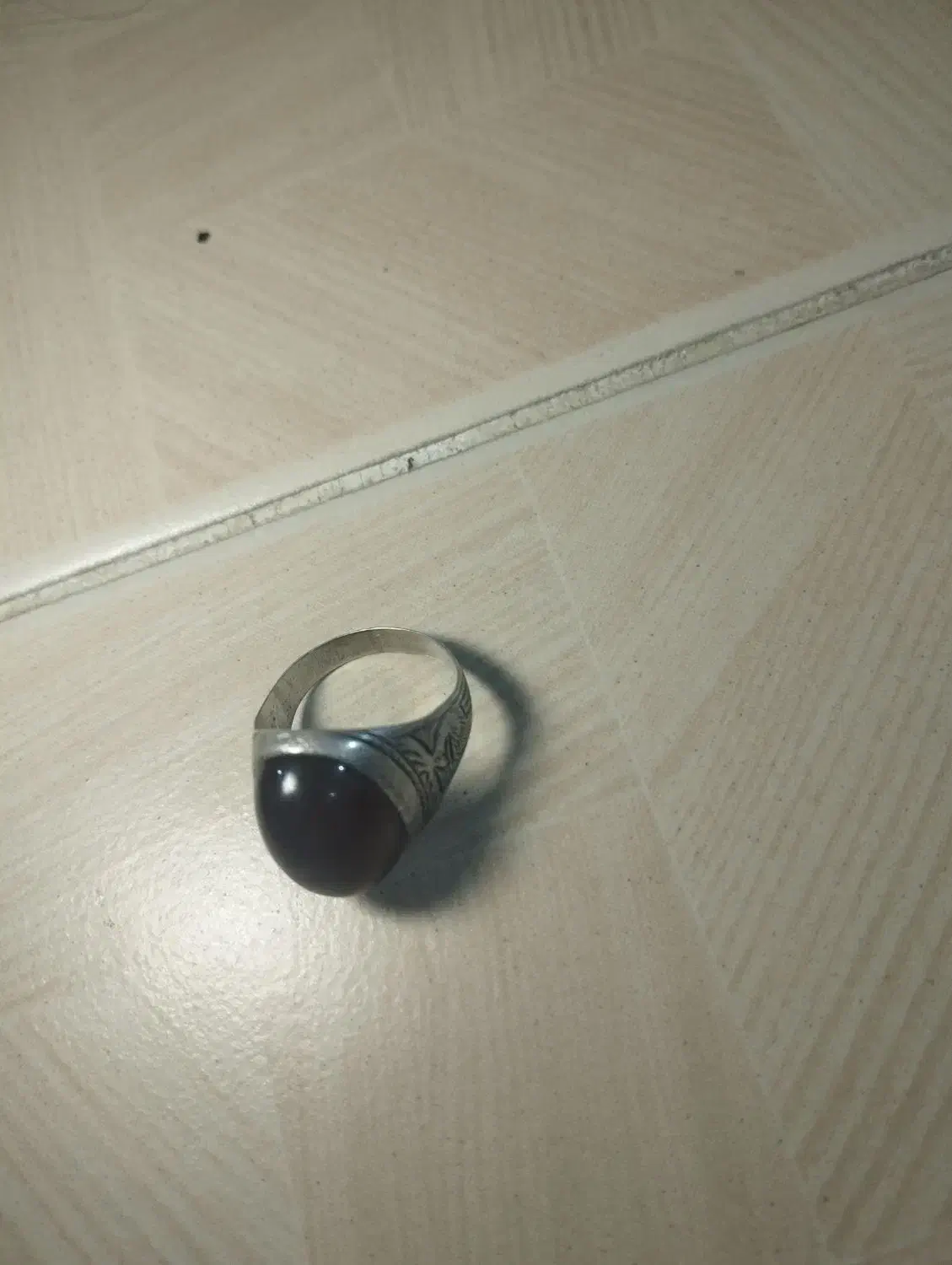 انگشتر نقره عقیق یمنی و عقیق سرخ و شجر|جواهرات|ایلام, |دیوار