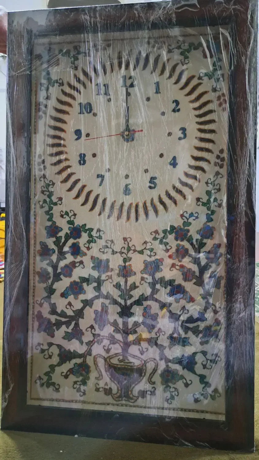 بغچه وساعت پته|تابلو فرش|کرمان, |دیوار