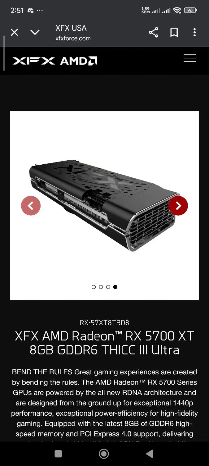 5700 xfx thicc|قطعات و لوازم جانبی رایانه|کرمانشاه, |دیوار