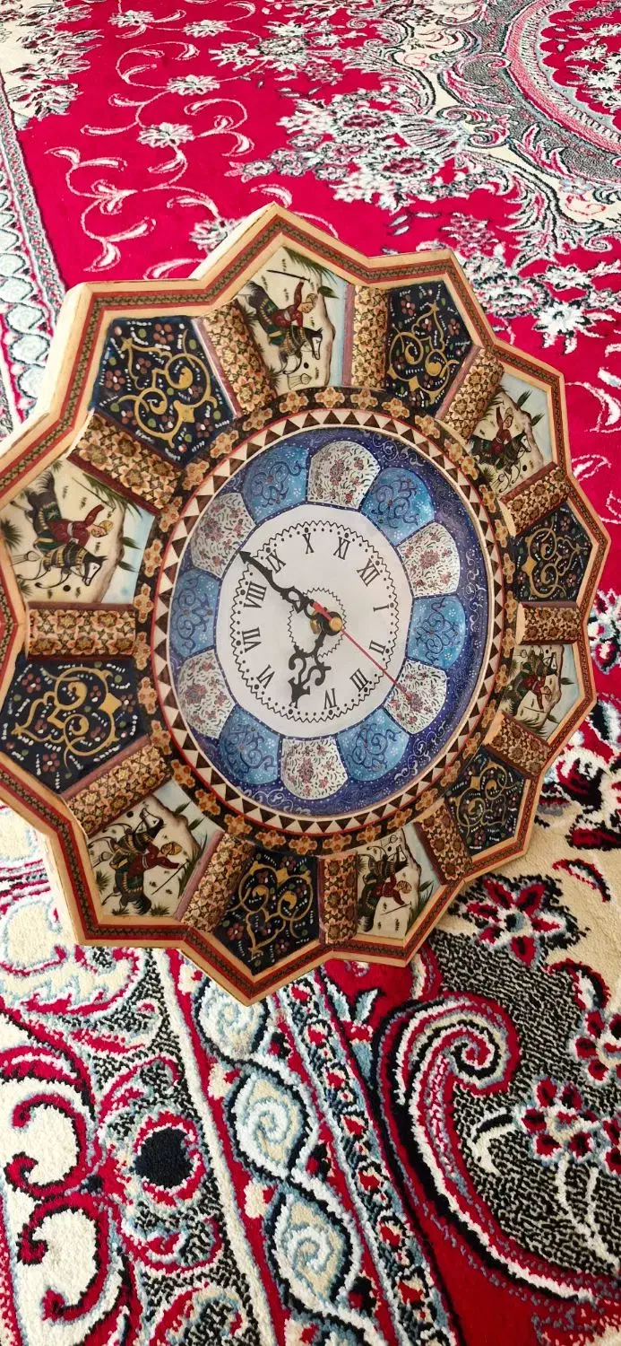 ساعت خاتم کاری مینا|ساعت دیواری و تزئینی|اصفهان, خوراسگان|دیوار