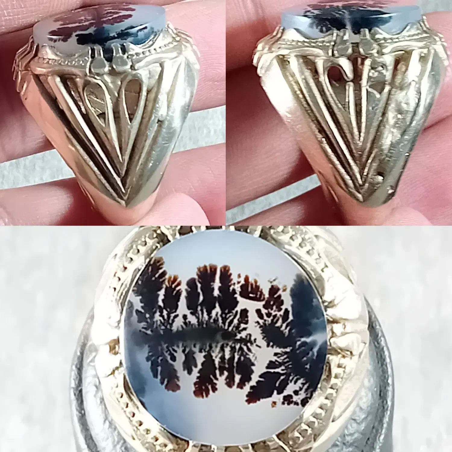 انگشتر عقیق شجر صادراتی|جواهرات|بم, |دیوار