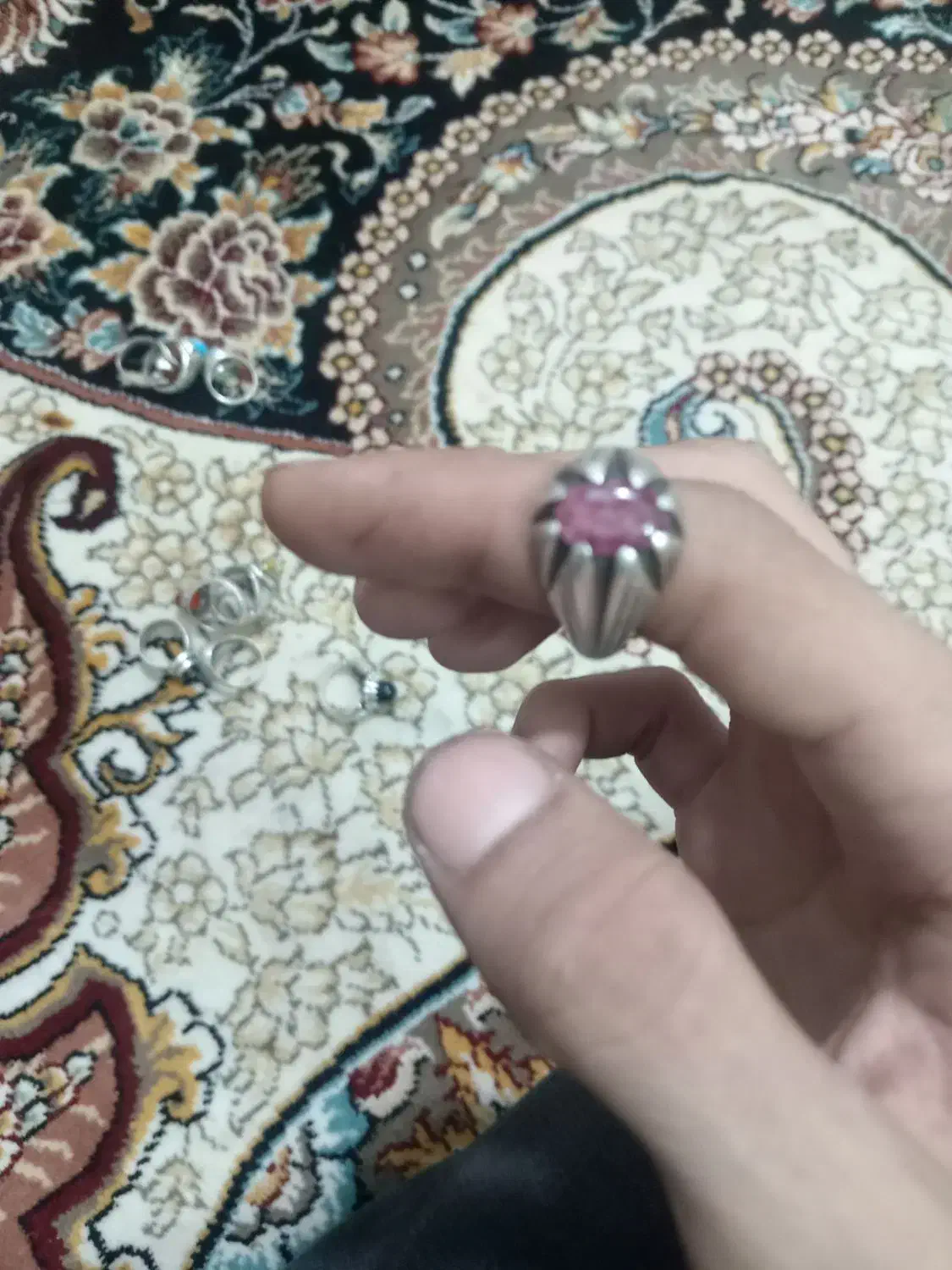 انگشتر فیروزه.بابا قوری . یاقوت دست دلبر|جواهرات|نیشابور, میدون بار|دیوار