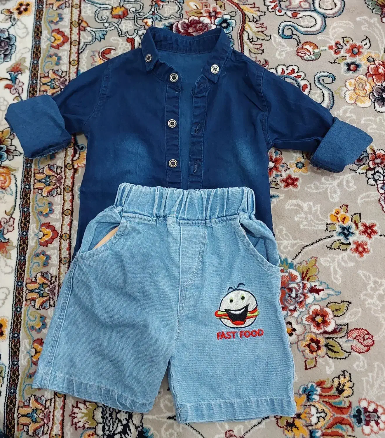 ست لباس بچگانه پسرانه کاملا سالم و نو وخارجی|کفش و لباس بچه|کنارک, |دیوار