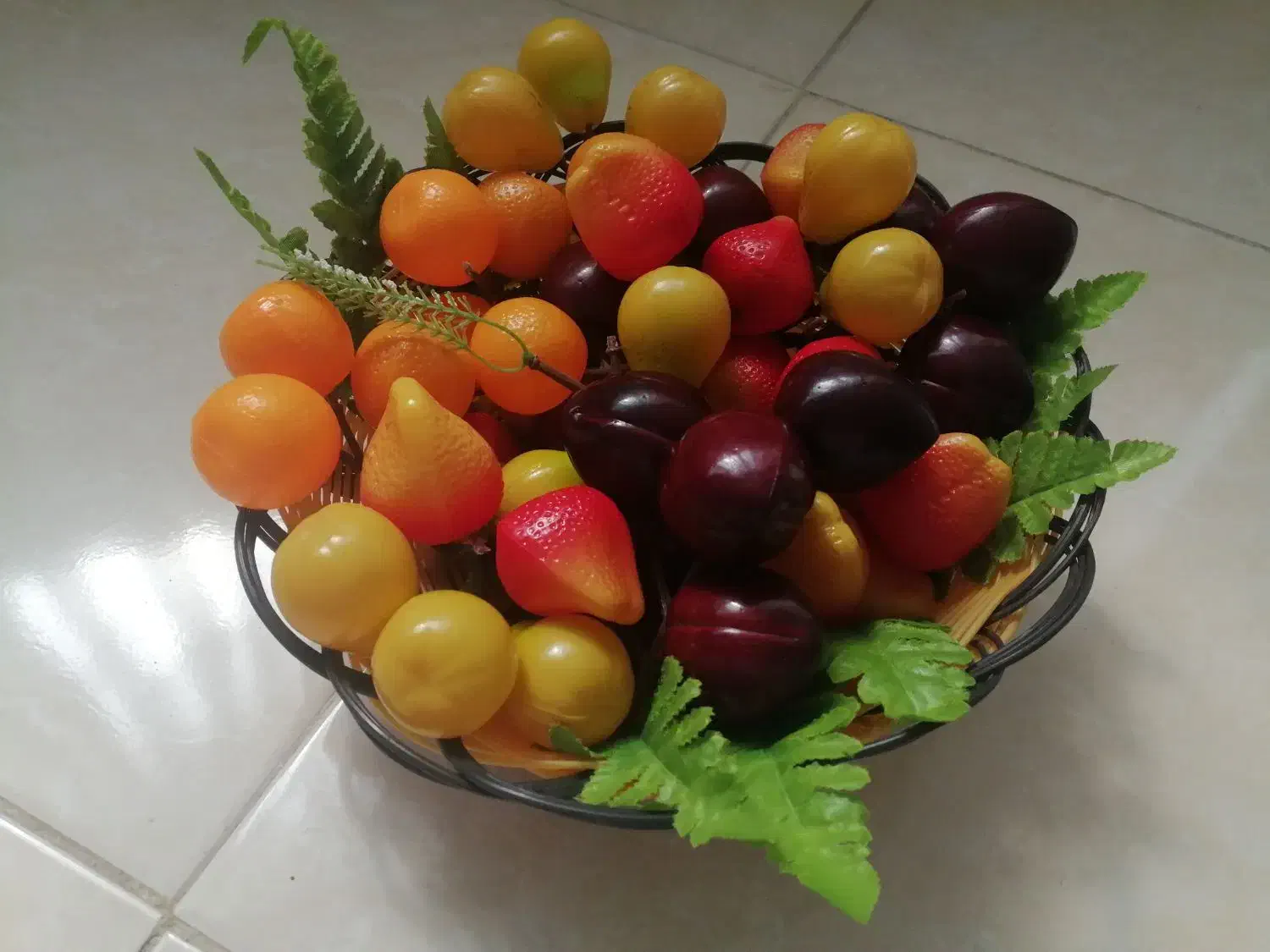 سبد میوه مصنوعی|صنایع دستی و سایر لوازم تزئینی|قم, انسجام|دیوار