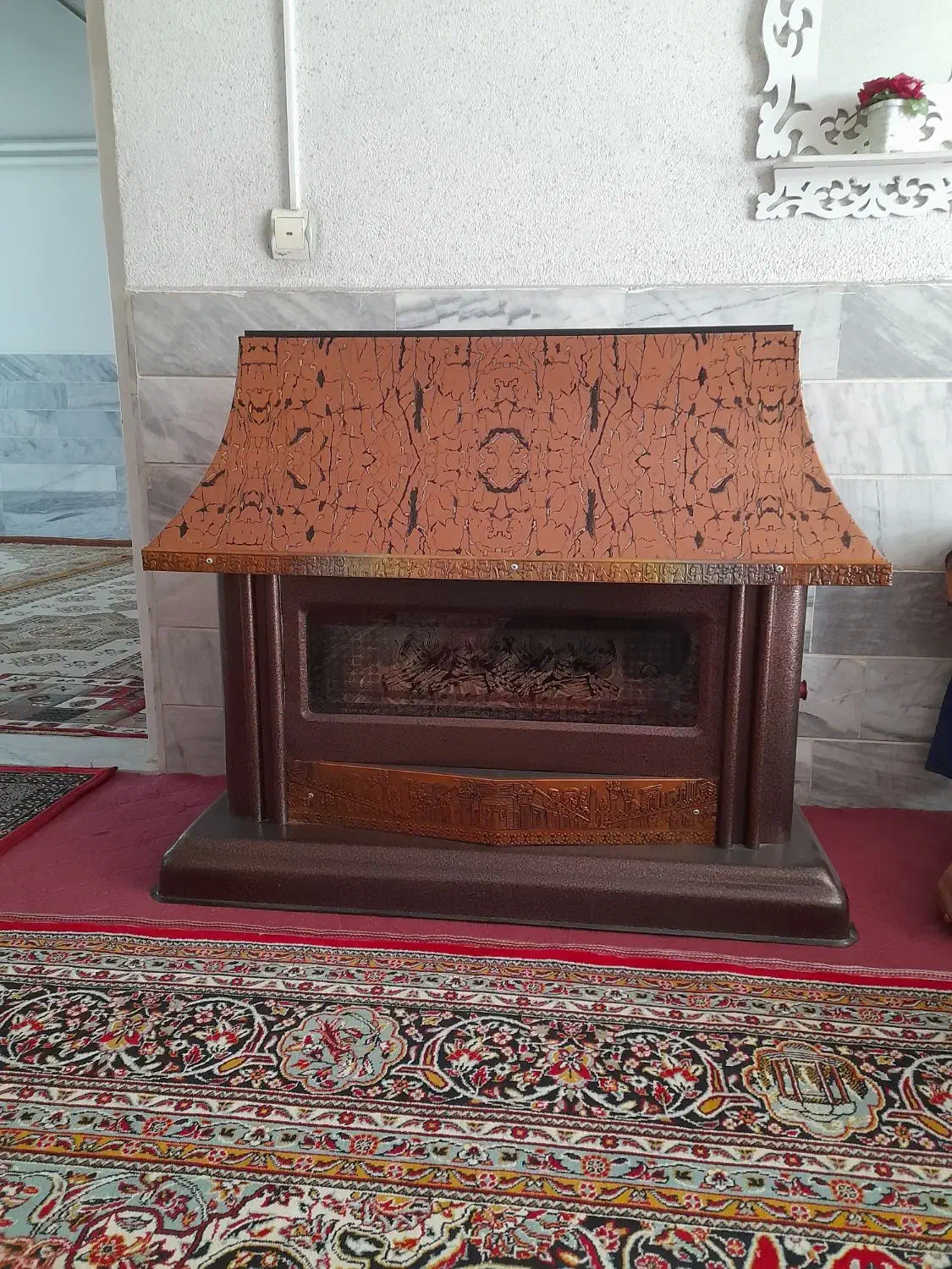 بخاری گازی شومینه سالم نو|بخاری، هیتر، شومینه|اراک, |دیوار