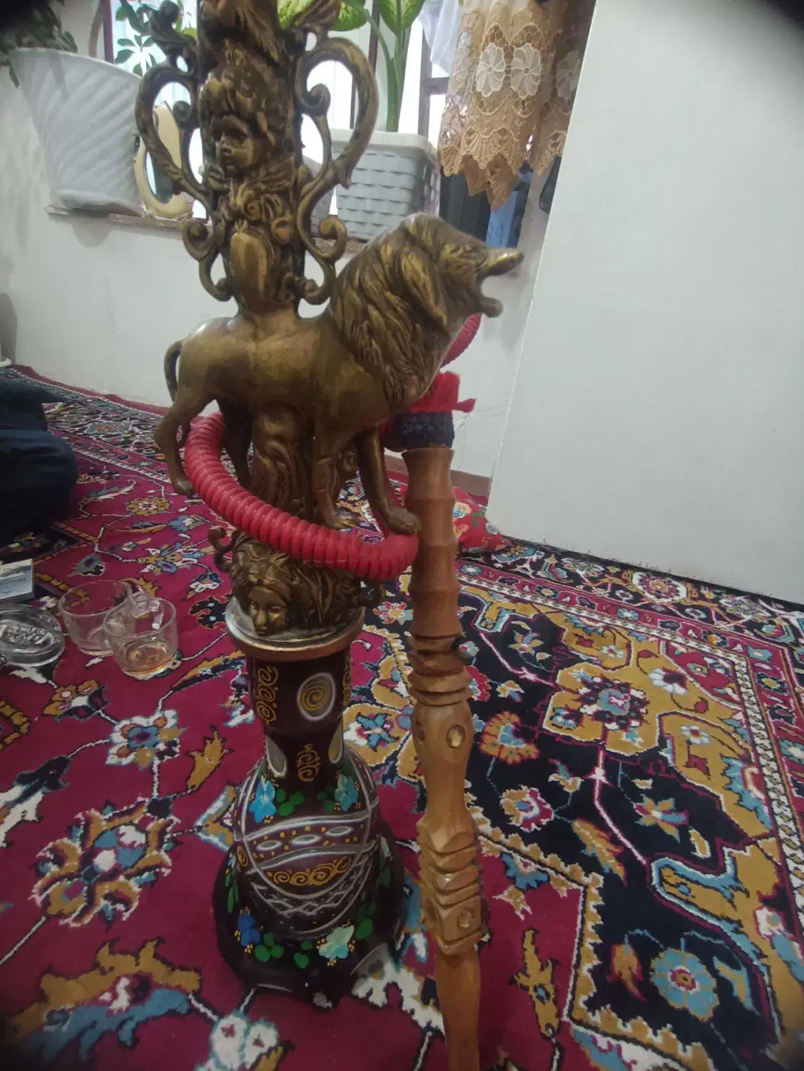 قلیان برنزی شیر|کلکسیون و سرگرمی|مراغه, |دیوار