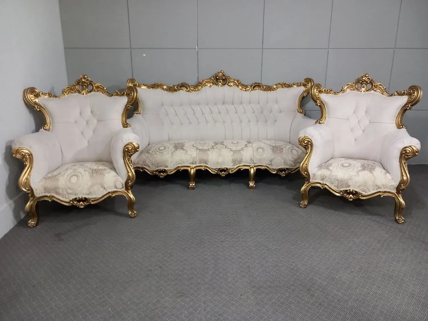 مبلمان سلطنتی ۹نفره استیل کلاسیک نو|مبلمان خانگی و میز عسلی|شاندیز, |دیوار