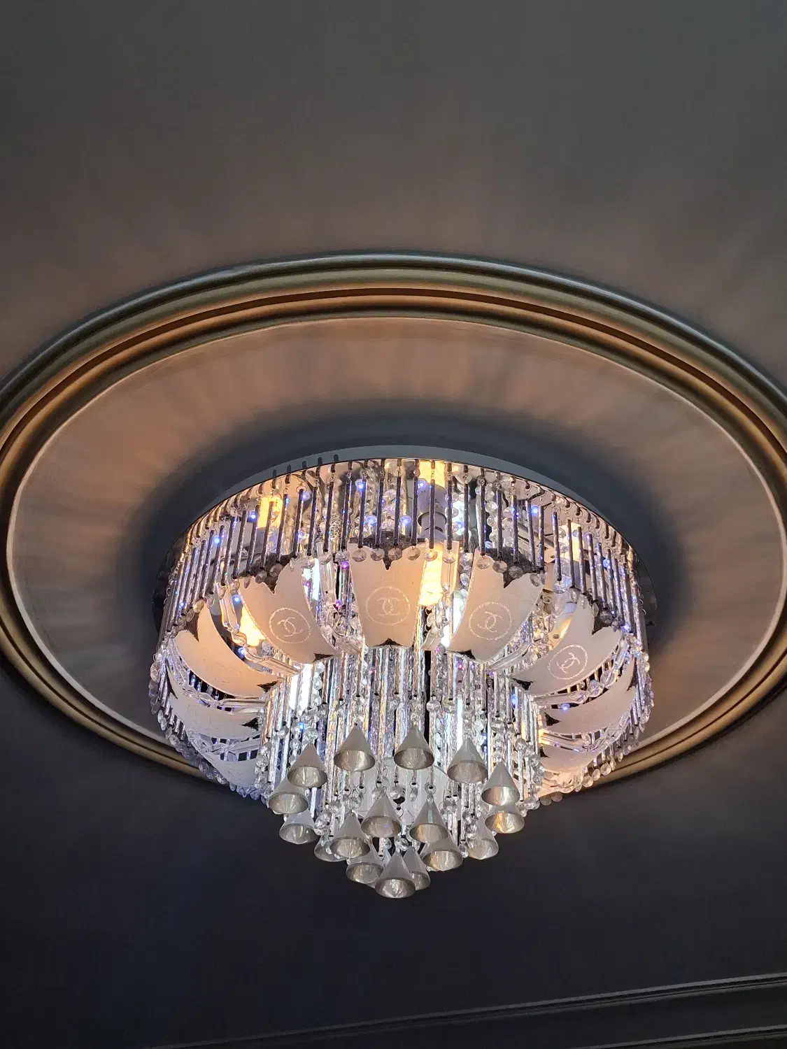 3 عدد لوستر سقفی کریستالی|لوستر و چراغ آویز|دامغان, |دیوار