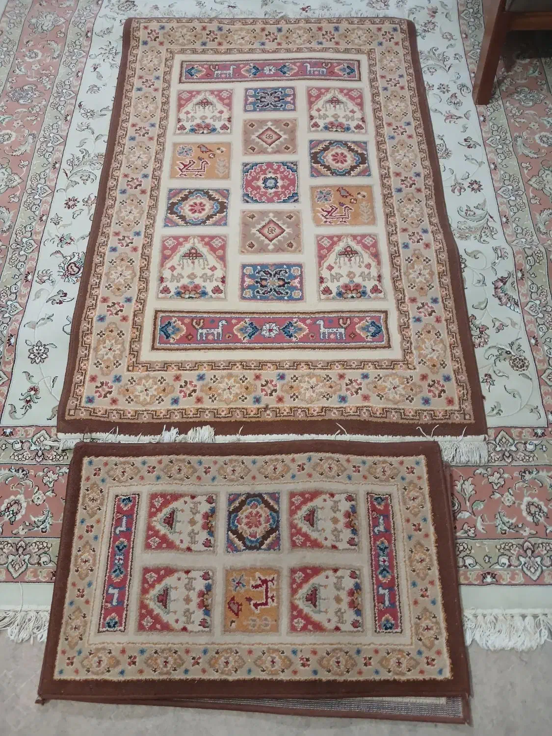 قالیچه کویر یزد همراه پادریهاش|گلیم، جاجیم، گبه|اندیمشک, |دیوار