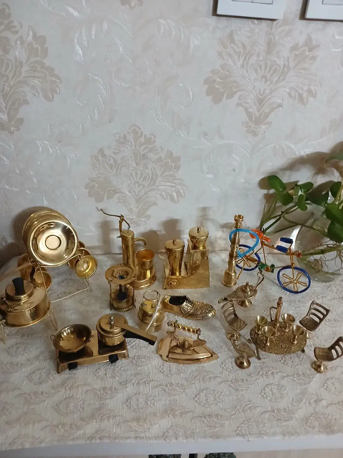 قلیان برنجی برنزی مجسمه ظروف آشپزخانه دکوری|ابزارآلات|تهران, افسریه جنوبی|دیوار