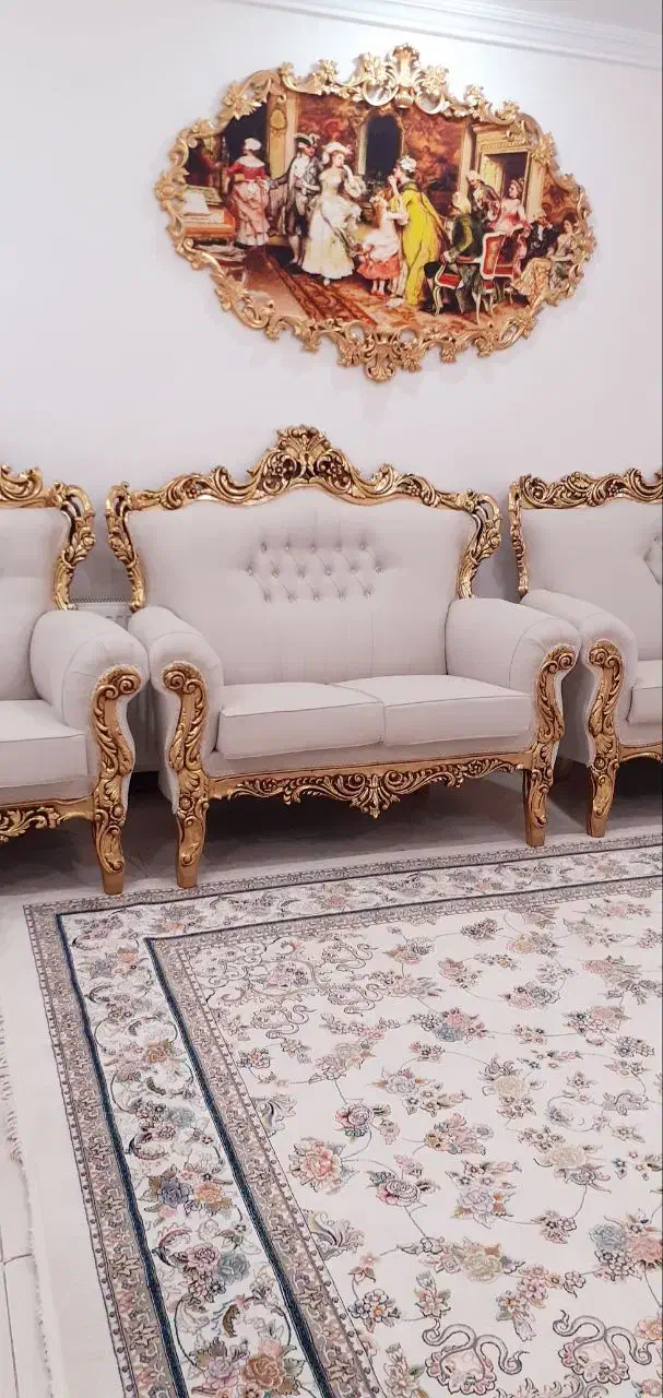 مبل استیل با میز جلو مبلی کلاسیک نونو جهیزیه|مبلمان خانگی و میز عسلی|اندیشه, شهرک مریم|دیوار