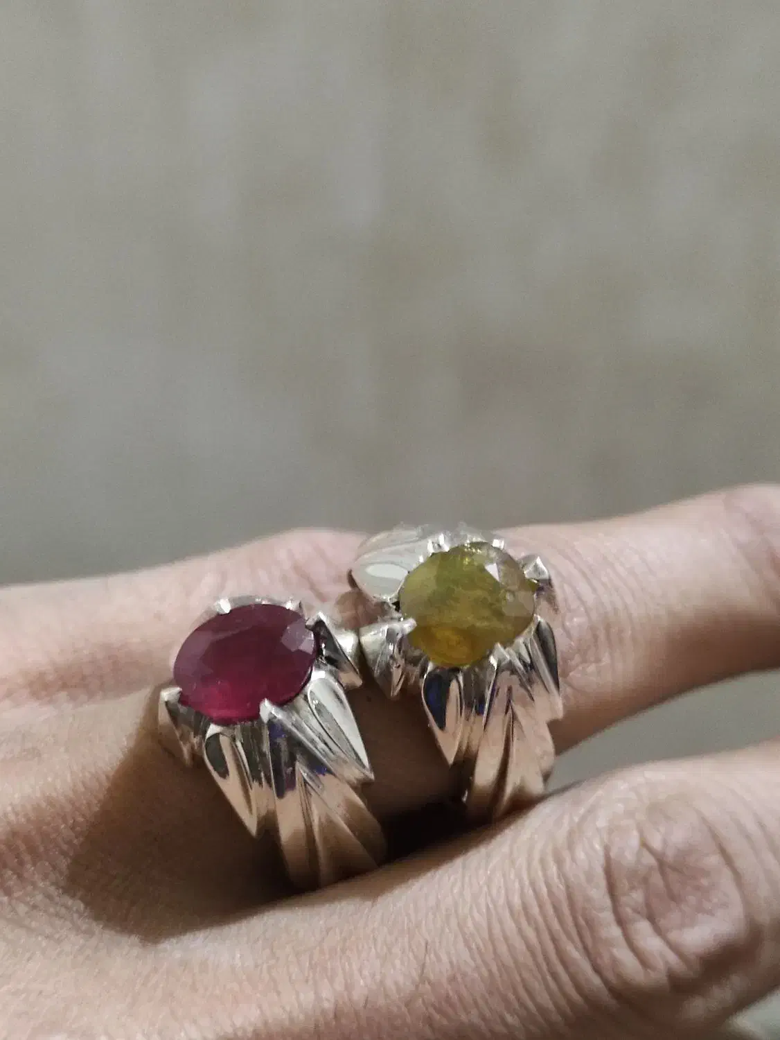 دوعدد انگشتر یاقوت معدنی|جواهرات|آزادشهر, |دیوار