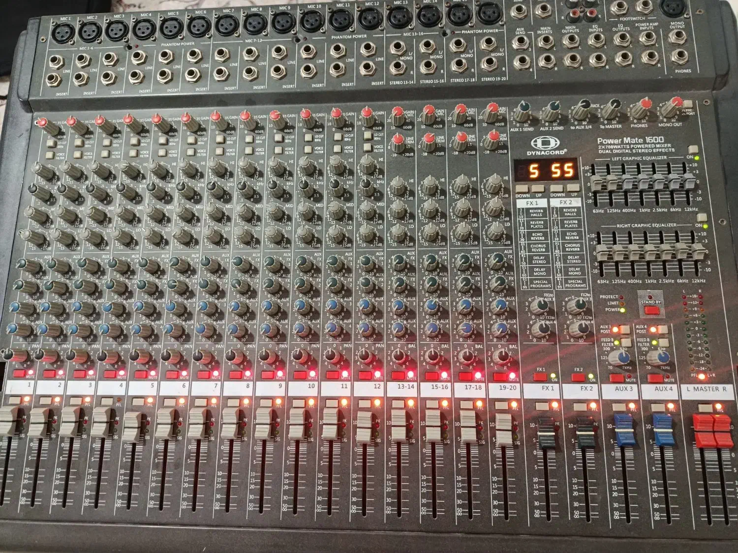 پاور میکسر۱۶۰۰ دایناکورد ۲ طلای ۱۸ عیار|آلات موسیقی|اشتهارد, |دیوار