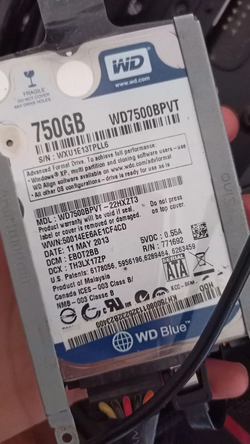 هارد hdd 750gb وسترن دیجیتال|قطعات و لوازم جانبی رایانه|تهران, گیشا|دیوار