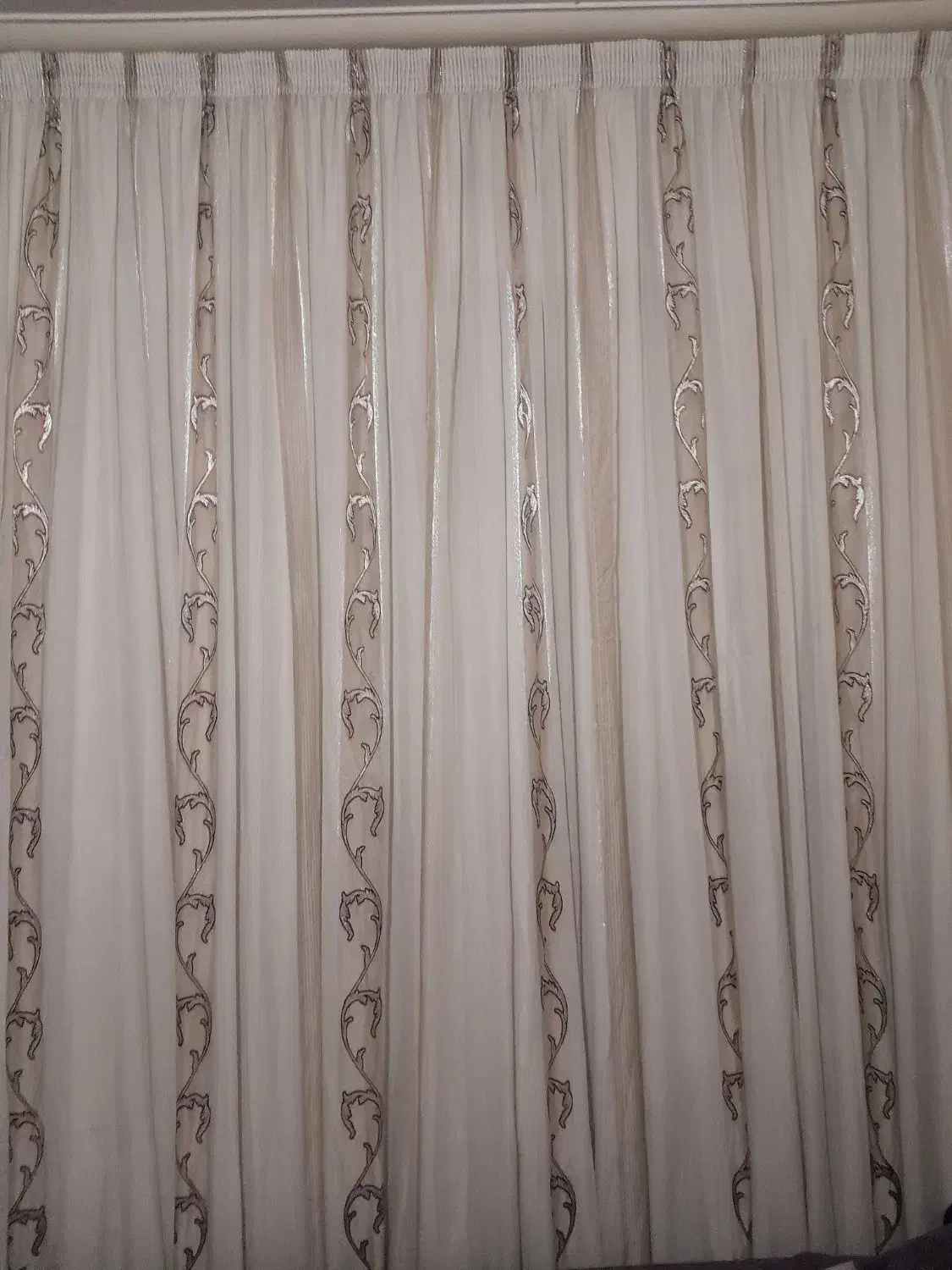 پرده حریر شاین وطرح دار|پرده، رانر، رومیزی|مشهد, دانشجو|دیوار