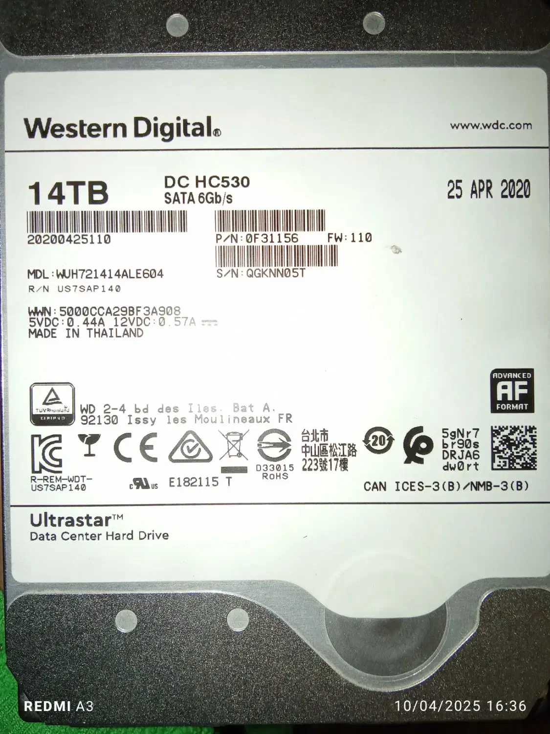 هارد اینترنال وسترن دیجیتال ULTRASTAR|قطعات و لوازم جانبی رایانه|تهران, شهرک غرب|دیوار