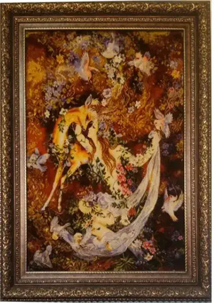 تابلو فرش دستباف نیاز و نوازش استاد فرشچیان|تابلو فرش|کرج, برغان|دیوار