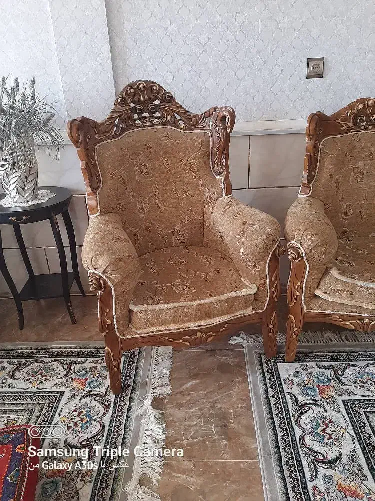 مبل 7نفره استیل با 2 میزبان|مبلمان خانگی و میز عسلی|رفسنجان, |دیوار