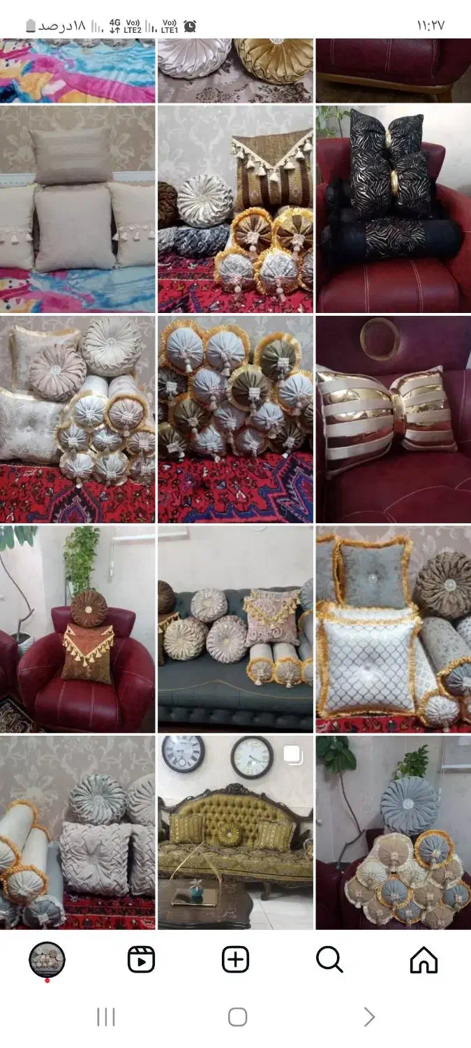 انواع کوسن|رختخواب، بالش، پتو|تبریز, |دیوار