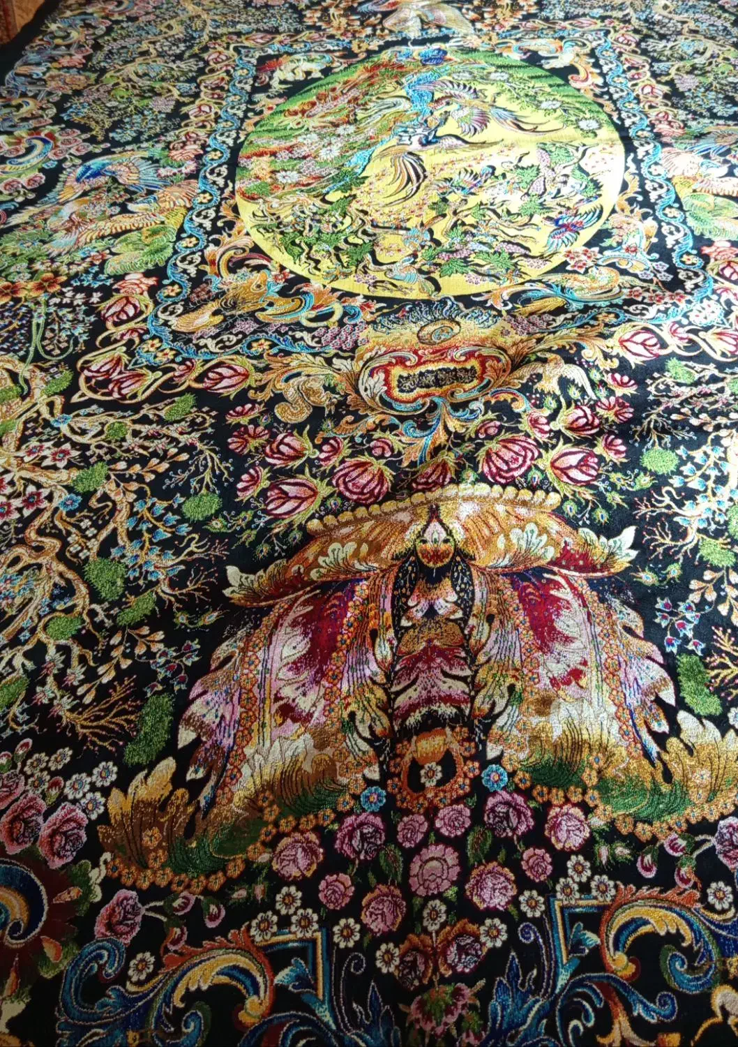 فرش ابریشم ماشینی|فرش|کرمانشاه, |دیوار