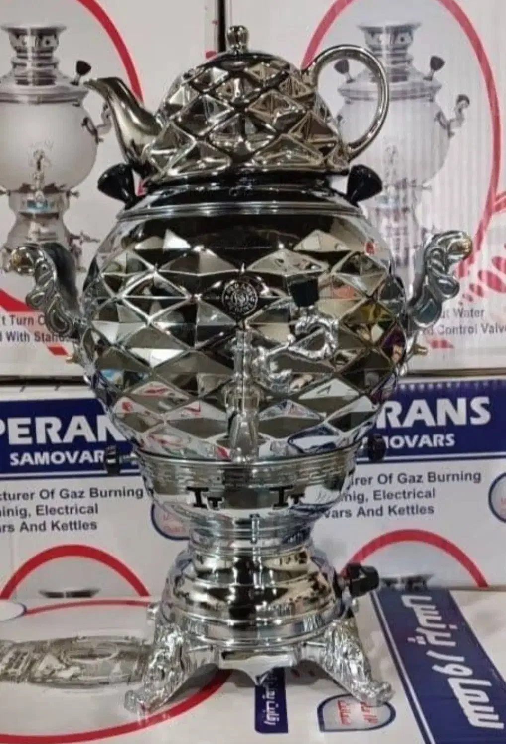 سماور گازی توپی اناناسی ورق برنج ضخیم نو|سماور، چایساز، قهوهساز|تهران, شهرک بعثت|دیوار