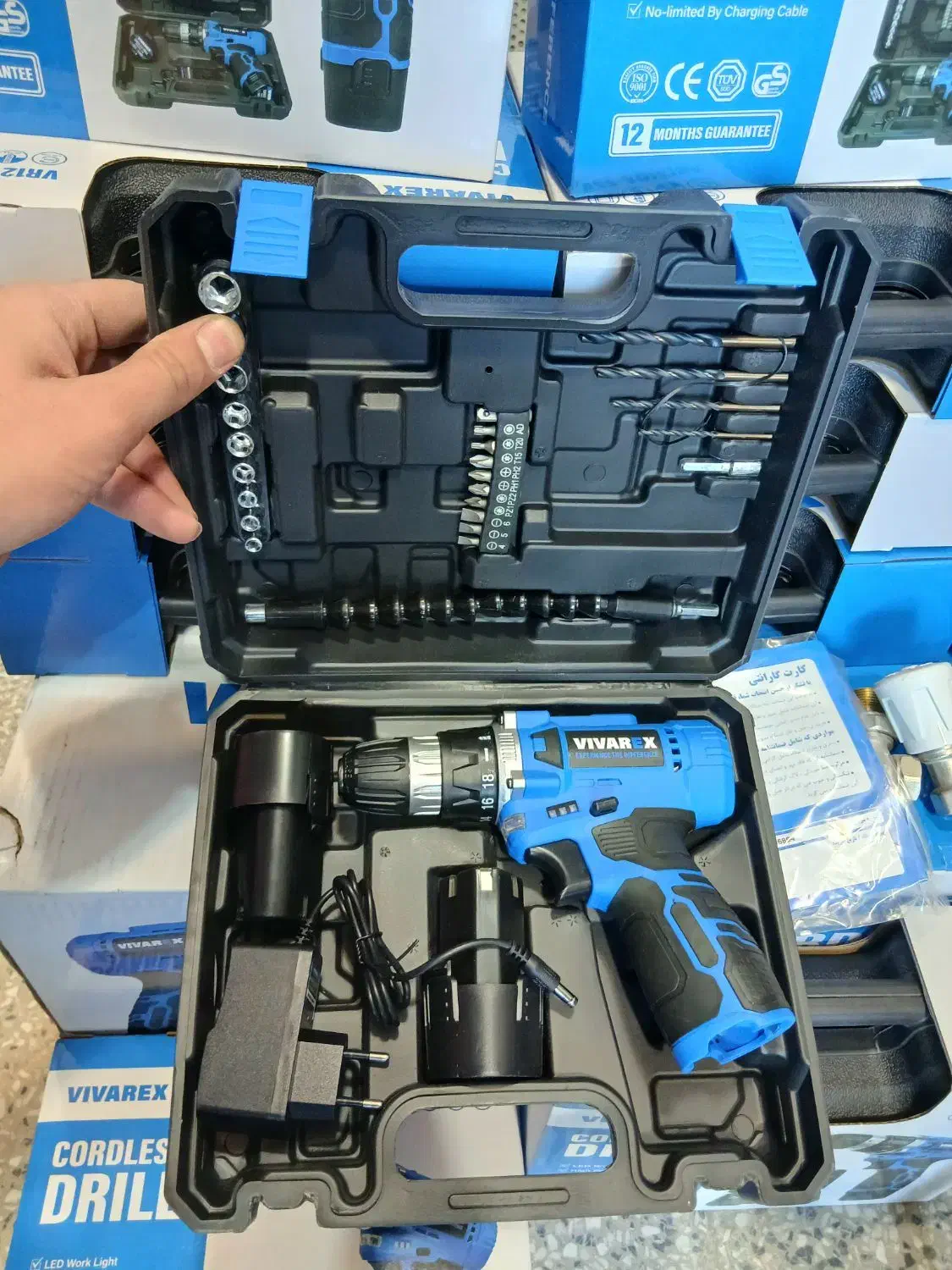 دریل پیچگوشتی شارژی۱۲ولت ویوارکس با ۳۶۰هزار تخفیف|ابزارآلات|ایلام, |دیوار