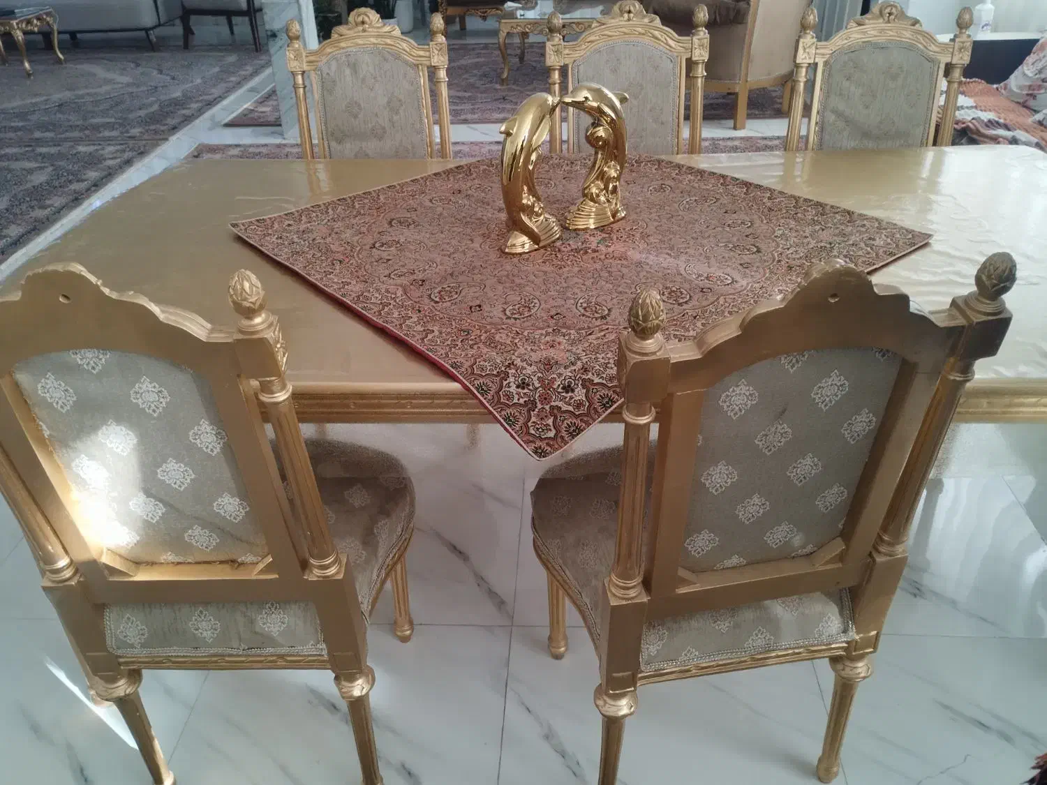 سرویس غذاخوری 8نفره و مبل استیل 7نفره|مبلمان خانگی و میز عسلی|چناران, |دیوار