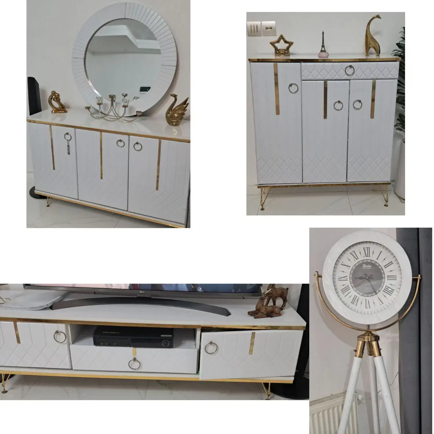 ست ۴ تیکه|بوفه، ویترین، کنسول|شهریار, شهریار|دیوار