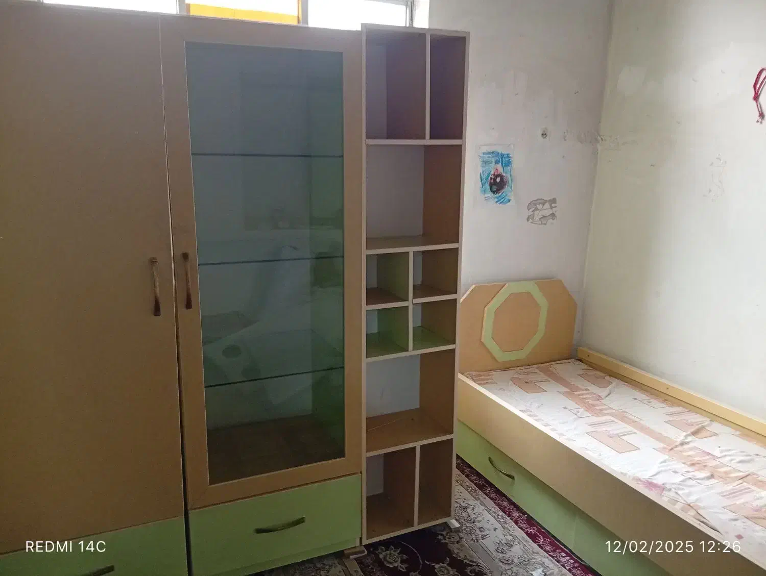 کمد ۳ تیکه همراه با تخت خواب|جاکفشی، کمد، دراور|لنگرود, |دیوار