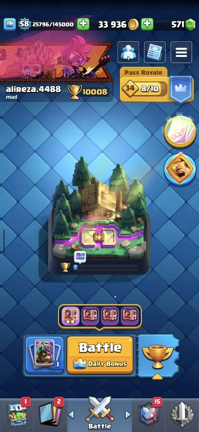 اکانت کلش رویال کاپ 10000|کنسول، بازی ویدئویی و آنلاین|اردبیل, |دیوار