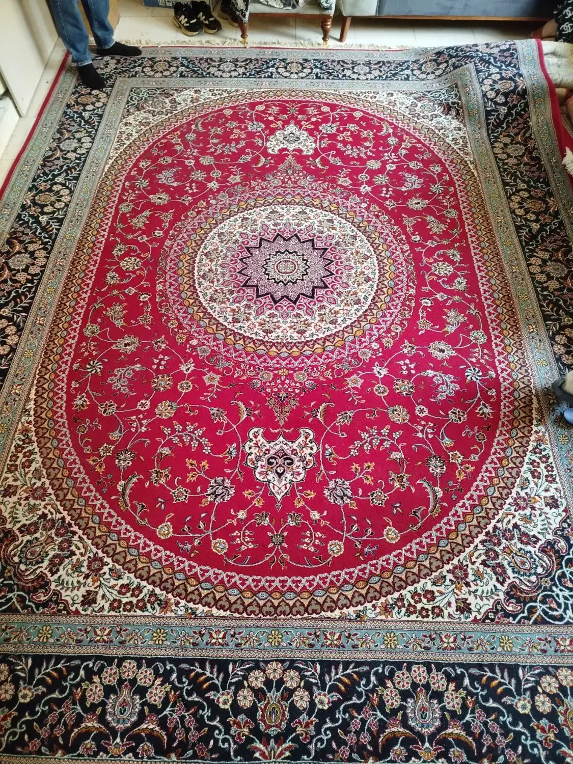 فرش ۱۲ متری کلاسیک|فرش|همدان, |دیوار