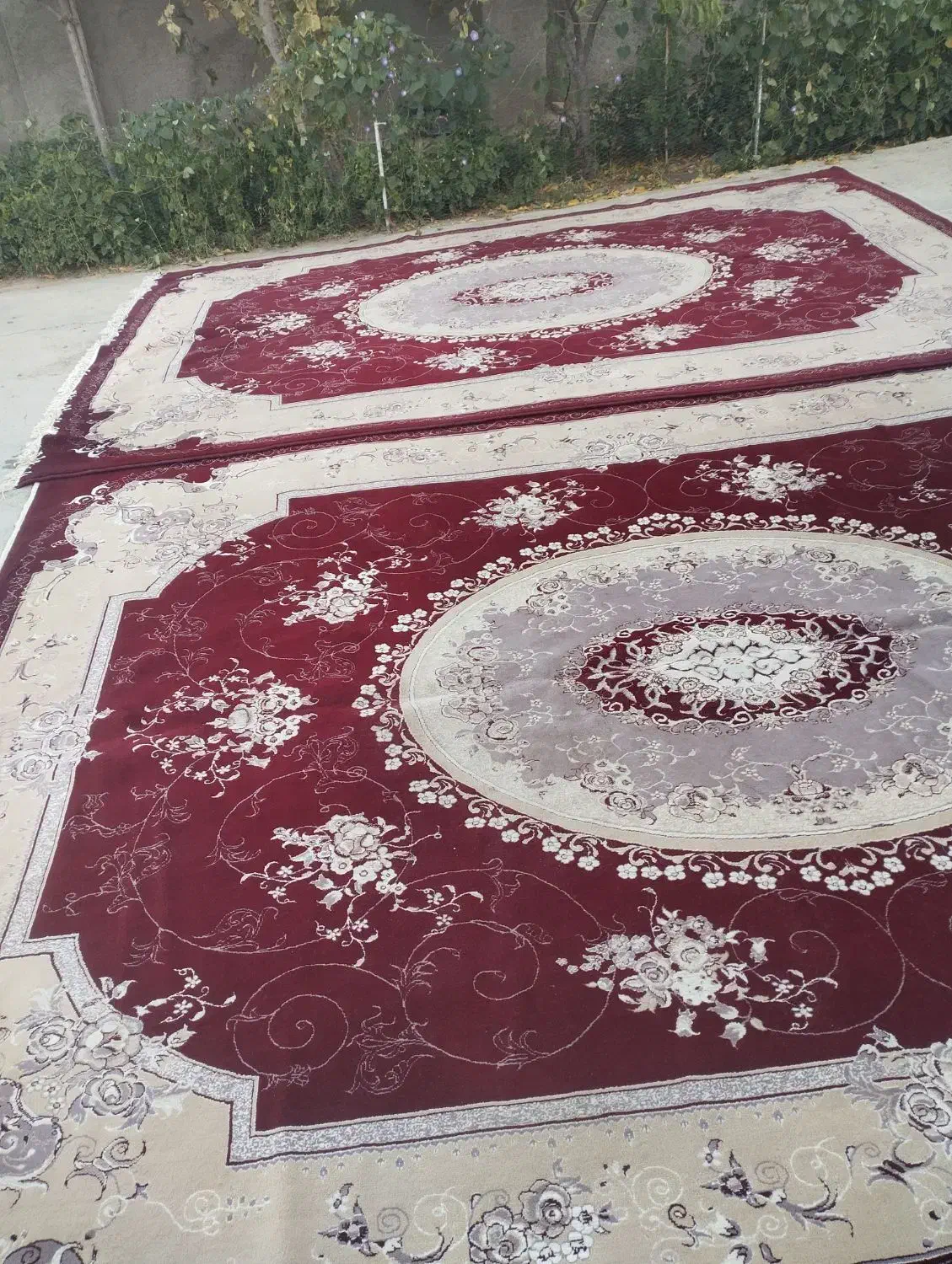 یک جفت فرش 12متری تمام نخ|فرش|لالجین, |دیوار