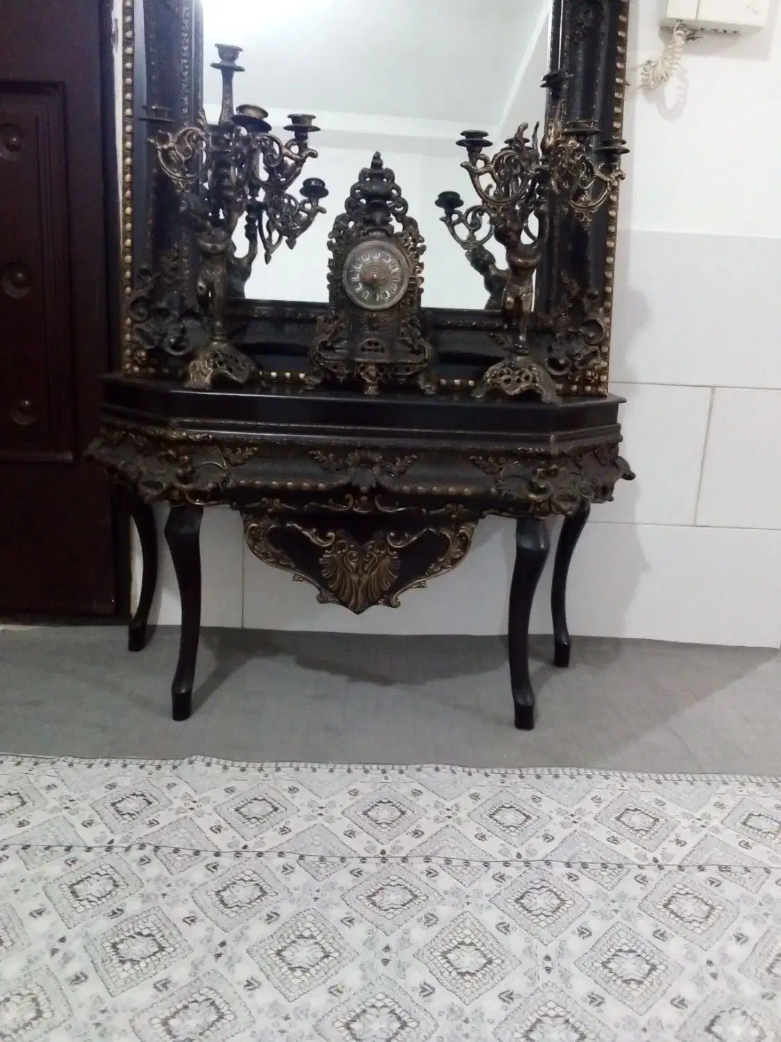 آیینه و شمعدان|بوفه، ویترین، کنسول|الوند, |دیوار