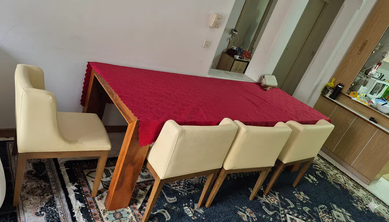 مبل ۷ نفره و میز ناهارخوری ۸ نفره ترک اصل|مبلمان خانگی و میز عسلی|نوشهر, |دیوار