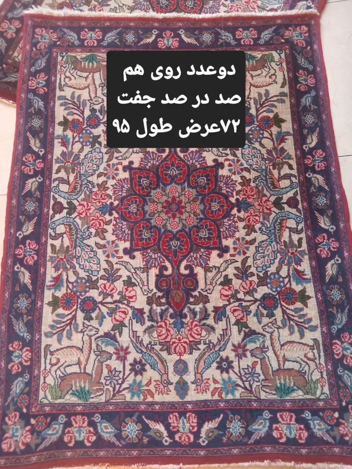 یک جفت قالیچه دستباف بیجار  قدیمی|فرش|تهران, آرژانتین|دیوار
